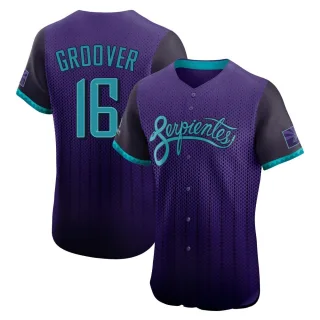 Men's Elite Purple LuJames Groover Arizona Diamondbacks 2025 City Connect Jersey