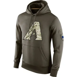 Men's Olive Arizona Diamondbacks Salute To Service KO Performance Hoodie