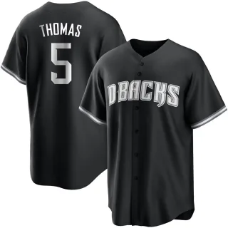 Men's Replica Black/White Alek Thomas Arizona Diamondbacks Jersey