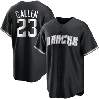 Men's Replica Black/White Zac Gallen Arizona Diamondbacks Jersey