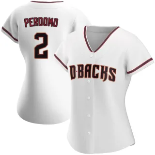 Women's Authentic White Geraldo Perdomo Arizona Diamondbacks Home Jersey