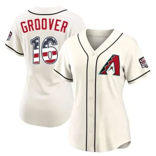 Women's Limited Cream LuJames Groover Arizona Diamondbacks USA 250 Fourth Of July Home Stadium Jersey