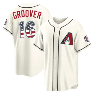 Youth Limited Cream LuJames Groover Arizona Diamondbacks USA 250 Fourth Of July Home Stadium Jersey
