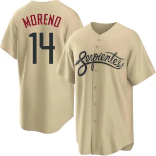 Youth Replica Gold Gabriel Moreno Arizona Diamondbacks 2021 City Connect Cool Base Jersey